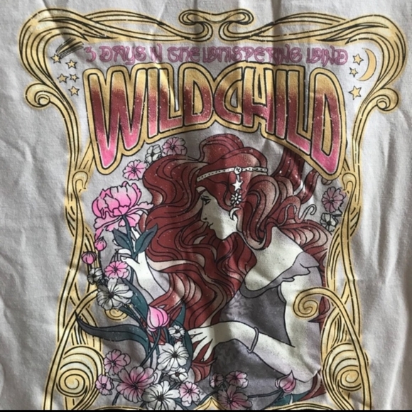 ONE LEFT/Boho Gypsy Wild Child Retro Vintage Tee - Picture 4 of 10
